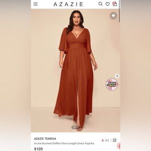 Azazie Temeka Bridesmaid Dress in Paprika